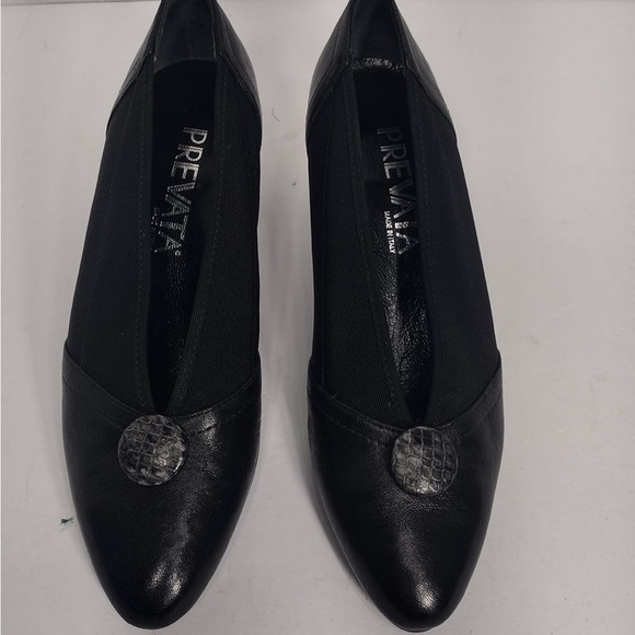 PREVATA Black Heeled Shoes Sleek Designs size 4 pre owned Exellent condition - Picture 1 of 7